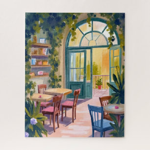Tuincafe Botanische Aquarelschildering Legpuzzel