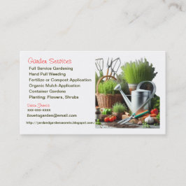 Tuindiensten / Gardener Visitekaartje