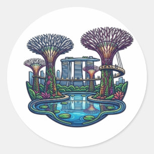 TUINEN AAN DE BAAI RONDE STICKER