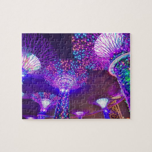 Tuinen langs de baai van Singapore. Legpuzzel (Horizontaal)