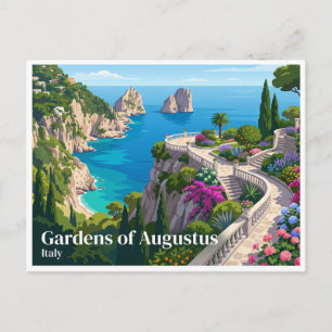 Tuinen van Augustus Capri Italië Briefkaart