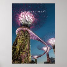 Tuinen van de baai, Singapore Travel Artwork