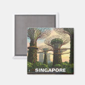 Tuinen van de Bay Singapore Magneet (Voorkant / Achterkant)