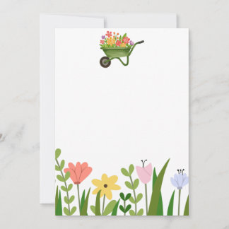 Tuinfeest Bloemrijke Uitnodigingsaankondiging Kaart