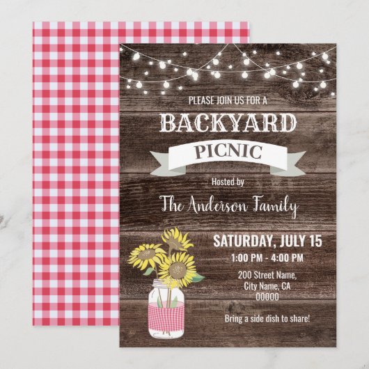 Tuinfeest Buurt BBQ Kaart (Voorkant / Achterkant)