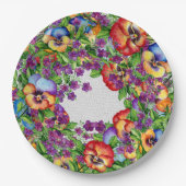 Tuinfeest Mooie Viooltjes Papieren Bordje (Voorkant)