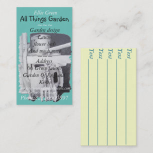 Tuingereedschap schilderen voor tuinarchitect tuin visitekaartje