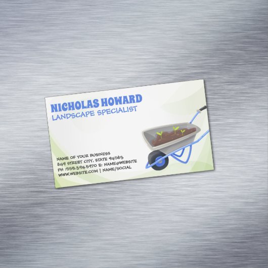 tuingereedschap | tuinarchitect magnetisch visitekaartje (Voorbeeld)
