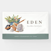 Tuingereedschap Waterverf Tuinbedrijf Spandoek (Horizontaal)