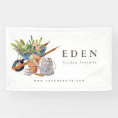 Tuingereedschap Waterverf Tuinbedrijf Spandoek (Horizontaal)