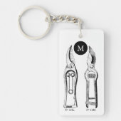  Tuingereedschappen Pruners Monogram corporate Sleutelhanger (Voorkant)