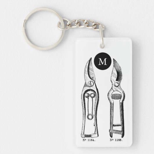  Tuingereedschappen Pruners Monogram corporate Sleutelhanger (Voorkant)