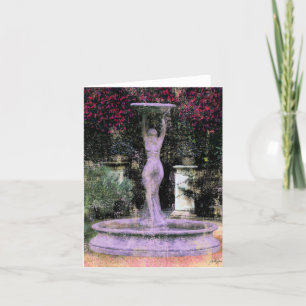 Tuingodin ~ Card Flowers beeld schilderen Feestdagen Kaart