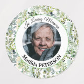 Tuingroen laat begrafenislijm / waterdicht labels (Design 1)