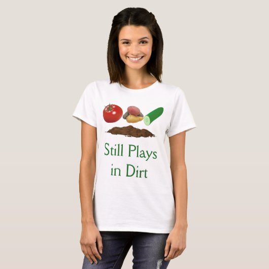 Tuingroenten en soil White T-Shirt (Voorkant volledig)