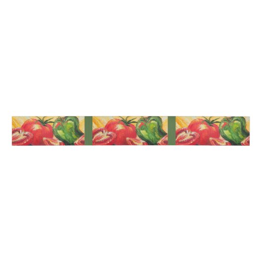 Tuingroenten Tomaten met kraftlint Grosgrain Lint (Voorkant)