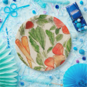 Tuingroenten waterverf zomerpapier bord (Feest)