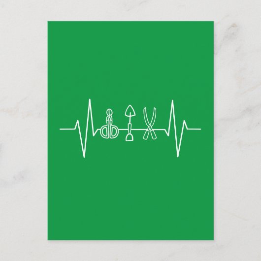 Tuingwerktuigen Hartslag Gardener Briefkaart (Voorkant)