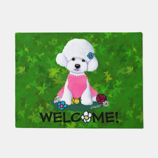 Tuinhelper Bichon deurmat (Voorkant)