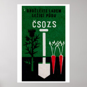 Tuinier schop luciferdoosje Kunstprint, Tsjechisch Poster