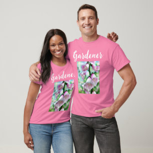 Tuinier Vogelhandschoen Bloemen Schilderen Kunst B T-shirt