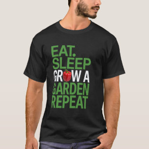 Tuinieren 4\Eet Slaap Tuin Herhaal Grappige Rode P T-shirt