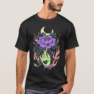 Tuinieren 4\Pastel Goth Hand die Bloem Maan Vastho T-shirt