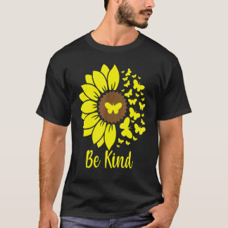 Tuinieren 4\Wees Aardig Zonnebloemen Vlinders Thui T-shirt