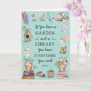Tuinieren en bibliotheek citaat bloemisterij tuin kaart