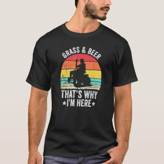 Tuinieren Gazon Maaien Gras En Bier T-shirt