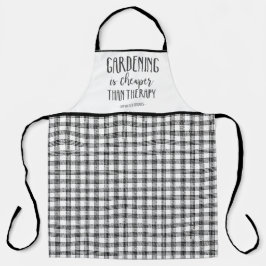 Tuinieren is goedkoper dan therapie grappige tuinm schort