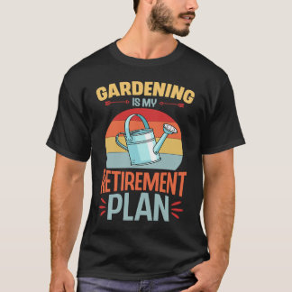 Tuinieren Is Mijn Pensioenplan Retro Vintage Stijl T-shirt