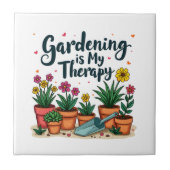 Tuinieren Is Mijn Therapie Tuinierder Tuinieren Pl Tegeltje (Voorkant)