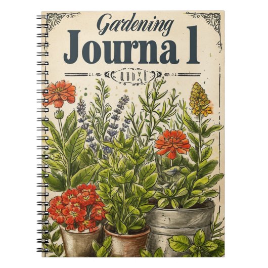  tuinieren kruiden notitieboek (Voorkant)