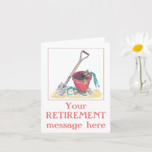 Tuinieren Pensioen geschilderd Gevouwen Wenskaart