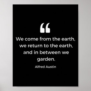 Tuinieren Quote Liefhebber Plant Bloem Aarde Tuini Poster