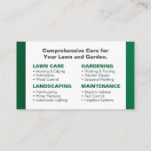 Tuinieren Services - Witte pictogrammen Visitekaartje (Achterkant)