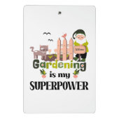 Tuinieren Superpower, Schattigee tuinman Mini Klembord (Achterkant)