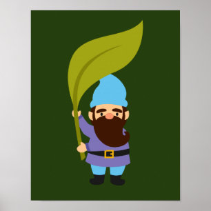 Tuinkabouter leuke tuinieren thema poster