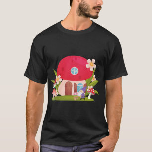 Tuinkabouters en champignonhuis t-shirt