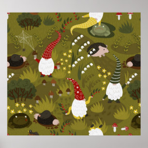 Tuinkabouters: Humoristische Flora Fauna. Poster