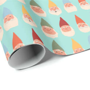 Tuinkabouters Robins Ei Blauw Achtergrond Cadeaupapier