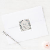 tuinkam | Eggshell Bloemen retouradres Vierkante Sticker (Envelop)
