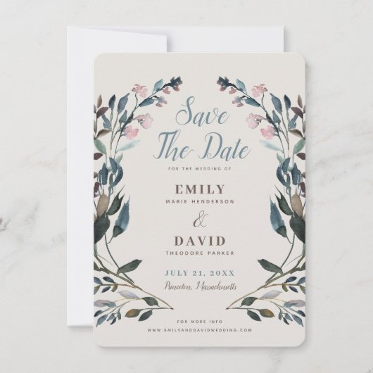 tuinkam | eierschaal | Bruiloft Bewaar de datum Save The Date (Voorkant)