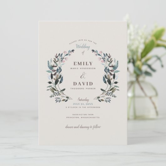 tuinkam | eierschaal | Huwelijksuitnodiging Kaart (Staand voorkant)