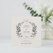 tuinkam | eierschaal | Vierkante bruiloft Kaart (Staand voorkant)