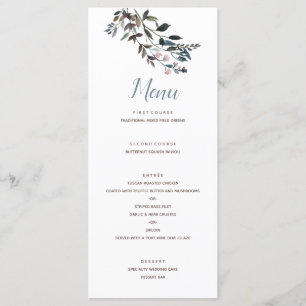 tuinkam Wit Blauw Bloemen Bruiloft Script Menu