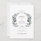 tuinkam | Wit | Huwelijksuitnodiging Kaart (Voorkant)