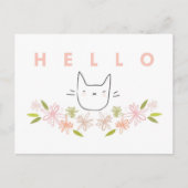 Tuinkat in Chrysanthema Briefkaart (Voorkant)