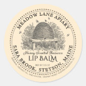 tuinkep bijeswax lip Balm Classic roun Ronde Sticker (Voorkant)